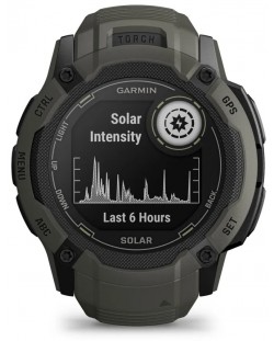 Смарт часовник Garmin - Instinct 2X Solar, 50mm, 1.1'', зелен