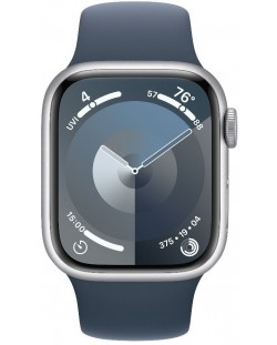 Смарт часовник Apple - Watch S9, 41mm, 1.69'', M/L, Storm Blue Sport