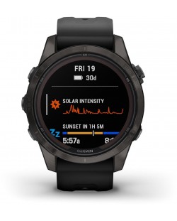 Смарт часовник Garmin - fēnix 7S Pro Sapphire Solar, 42mm, 1.2'', черен