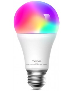 Смарт крушка Meross - MSL120, 9W LED, E27, A19, RGB, dimmer