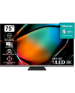 Смарт телевизор Hisense - U8KQ, 75'', UHD, ULED, черен