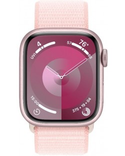 Смарт часовник Apple - Watch S9, 41mm, 1.69'', Light Pink Sport Loop