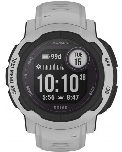 Смарт часовник Garmin - Instinct 2 Solar, 45mm, сив/черен