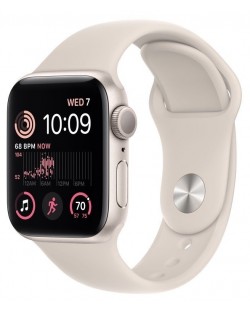 Смарт часовник Apple - Watch SE2, 40mm, Starlight