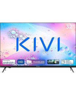 Смарт телевизор KIVI - 32H760QB, 32", DLED, HD, черен