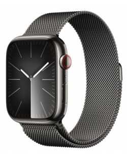 Смарт часовник Apple - Watch S9, Cellular, 41mm, Graphite Milanese Loop