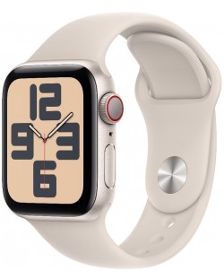 Смарт часовник Apple - Watch SE2 v2 Cellular, 40mm, M/L, Starlight Sport