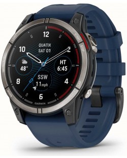 Смарт часовник Garmin - quatix 7 Pro, 47 mm, 1.3'', син