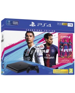 Sony PlayStation 4 Slim 1TB + FIFA 19 Champions Edition