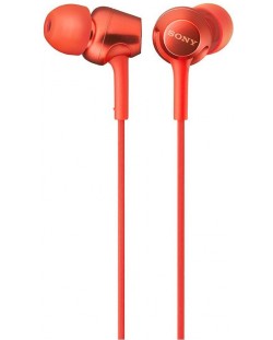 Слушалки Sony MDR-EX155AP - червени