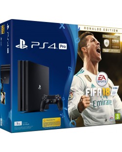 Sony PlayStation 4 Pro 1TB + FIFA 18 Ronaldo Edition & 14 дни PlayStation Plus абонамент.