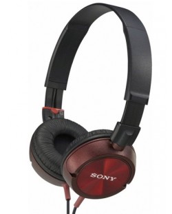Слушалки Sony MDR-ZX300 - червени