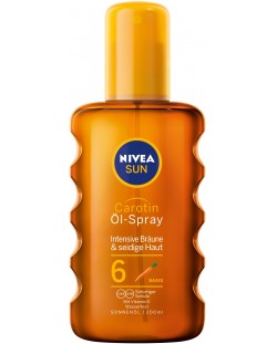 Nivea Sun Слънцезащитно спрей олио за тен Carotene, SPF6, 200 ml