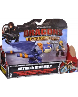Комплект фигури Spin Master Dragons - Дракон и ездач, Astrid & Stormfly