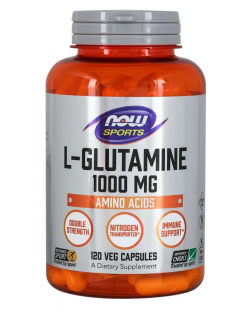 Sports L-Glutamine, 1000 mg, 120 капсули, Now