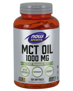Sports MCT Oil, 1000 mg, 150 капсули, Now