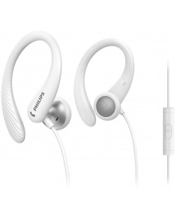 Спортни слушалки с микрофон Philips - TAA1105WT, бели