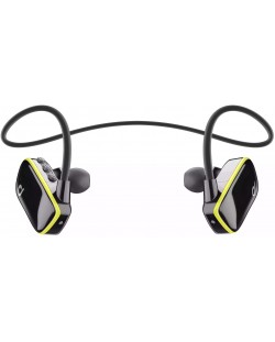 Спортни безжични слушалки Cellularline - Flipper, черни/жълти