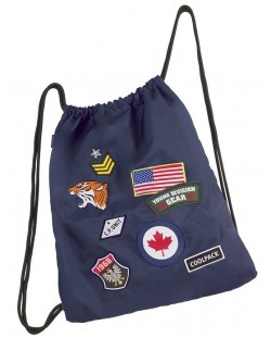 Спортен сак с връзки Cool Pack Sprint - Badges Navy