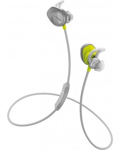 Спортни безжични слушалки Bose - SoundSport, сиви/зелени