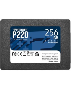 SSD памет Patriot - P220, 256GB, 2.5'',  SATA III