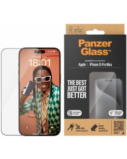 Стъклен протектор PanzerGlass - UWF, iPhone 15 Pro Max