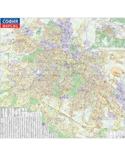 Стенна административна карта на София (1:8 000)