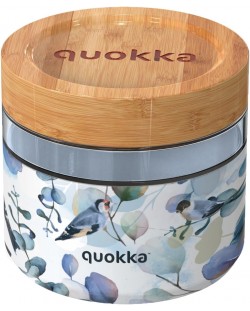 Стъклен буркан за храна Quokka Deli - Blue Nature, 820 ml