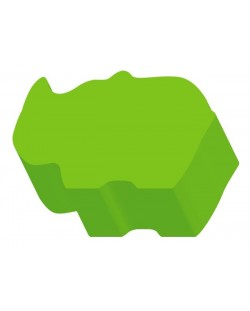 Самозалепващи листчета Stick'n - Носорог, 200 броя, зелени
