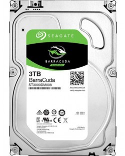 Твърд диск Seagate - BarraCuda, 3TB, 5400 rpm, 3.5''