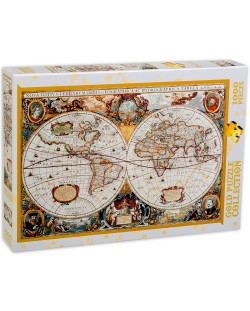 Пъзел Gold Puzzle от 1000 части - Стара карта на света