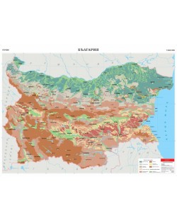 Почви - стенна карта на България (1:360 000)