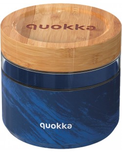 Стъклен буркан за храна Quokka Deli - Wood Grain, 820 ml