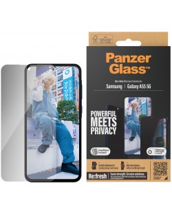 Стъклен протектор PanzerGlass - Privacy UWF, Galaxy A55 5G, черен