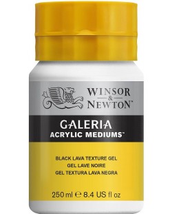 Структурен гел Winsor & Newton - Galeria Black Lava, 250 ml