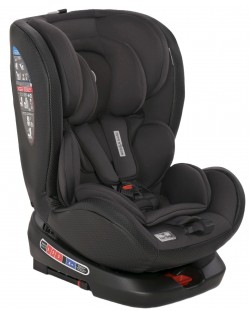 Столче за кола Lorelli - Nebula Isofix, 0-36 kg, Black Leather