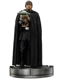 Статуетка Iron Studios Television: The Mandalorian - Luke Skywalker and Grogu, 21 cm