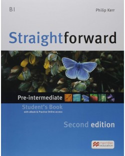 Straightforward 2nd Edition Pre-Intermediate Level: Student's Book with Practice Online access and eBook / Английски език: Учебник + онлайн ресурси