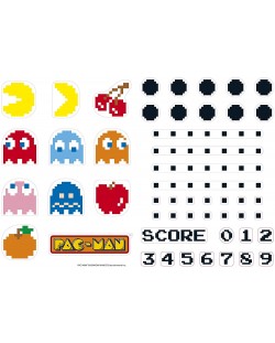 Стикери за стена ABYstyle Games: Pac-Man - Characters & Maze