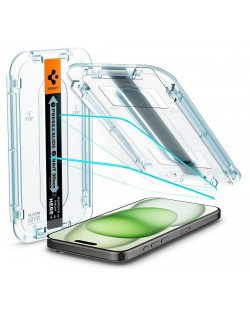 Стъклени протектори Spigen - tR EZ Fit, iPhone 15 Plus, 2 броя