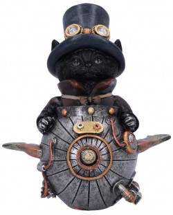 Статуетка Nemesis Now Adult: Steampunk - Feline Invention, 14 cm