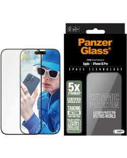 Стъклен протектор PanzerGlass - iPhone 16 Pro, Ceramic, Ultra-Wide Fit