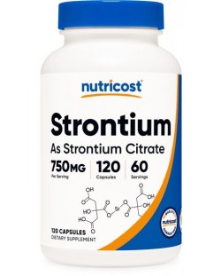 Strontium, 120 капсули, Nutricost