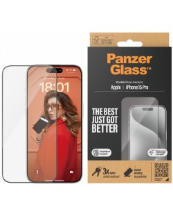 Стъклен протектор PanzerGlass - UWF, iPhone 15 Pro