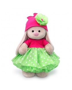 Плюшена играчка Budi Basa - Зайка Ми, с рокличка и шапка, 25 cm