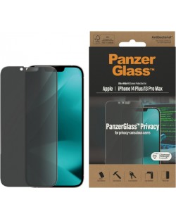 Стъклен протектор PanzerGlass - Privacy UWF, iPhone 14 Plus/13 Pro Max