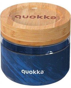 Стъклен буркан за храна Quokka Deli - Wood Grain, 500 ml