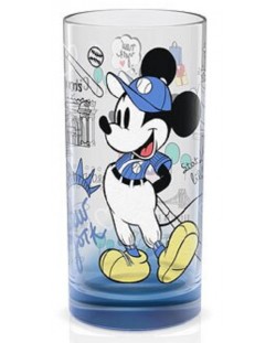 Стъклена чаша Disney Cities - Ню Йорк, синя, 270 ml