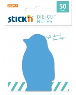 Самозалепващи листчета Stick'n - Пингвин, 50 броя, сини