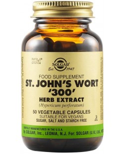 St. John's Wort 300 Herb Extract, 50 растителни капсули, Solgar